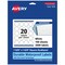 Avery Durable Waterproof Square Scalloped Labels with Sure Feed, 1-5/8" x 1-5/8"